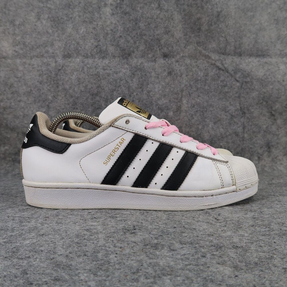 Adidas Shoes Kids 7 Sneakers Superstar Lifestyle Classic White Black Casual Low - Picture 2 of 14